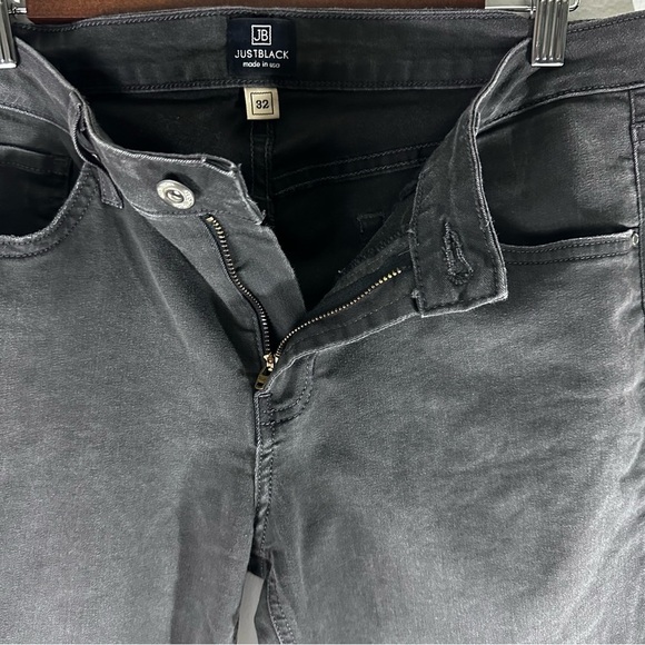 Just Black Slim Straight Charcoal Gray Jeans Men Size 32 - Picture 3 of 6